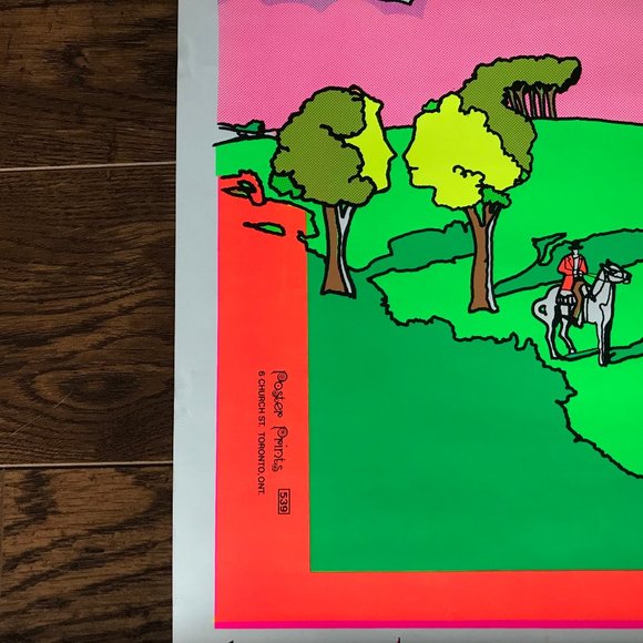 ECOLOGY Psychedelic Blacklight VINTAGE BLACK LIGHT POSTER PRINT 1969 - Picture 4 of 12